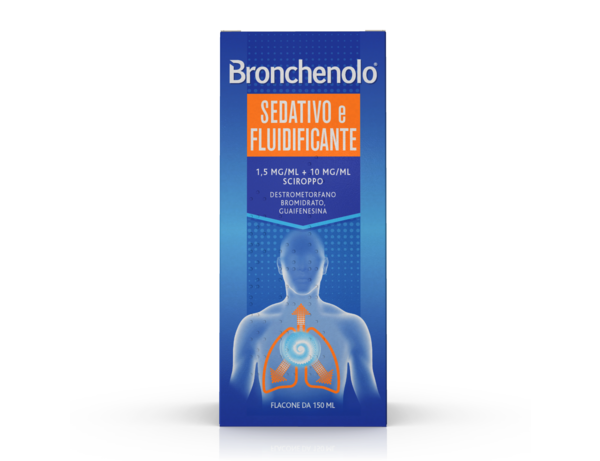 BRONCHENOLO SEDATIVO E FLUIDIFICANTE -  1,5 mg/ml + 10 mg/ml sciroppo  flacone 150 ml