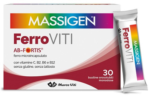 MASSIGEN FERROVITI 30 BUSTINE OROSOLUBILI - Farmacia Del Monaco