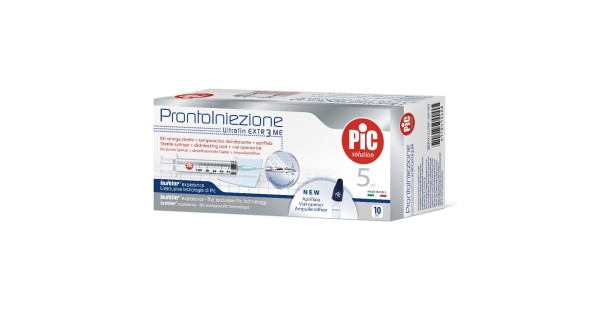 SIRINGA PIC SOLUTION PRONTA INIEZIONE AGO MONTATO MISURA GAUGE 23 1 1/4 10 PEZZI - Farmacia Del Monaco
