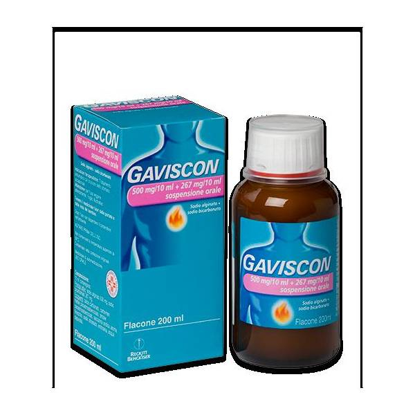 GAVISCON*OS 500MG+267MG/10ML - Farmacia Del Monaco