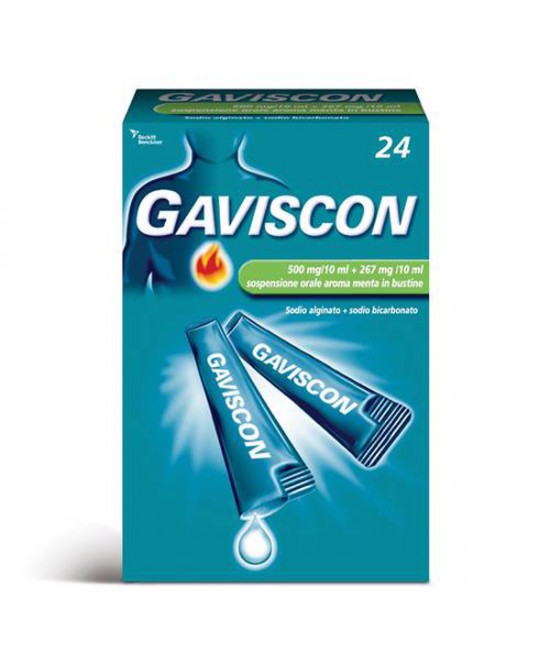 GAVISCON*24BUST 500+267MG/10ML - Farmacia Del Monaco