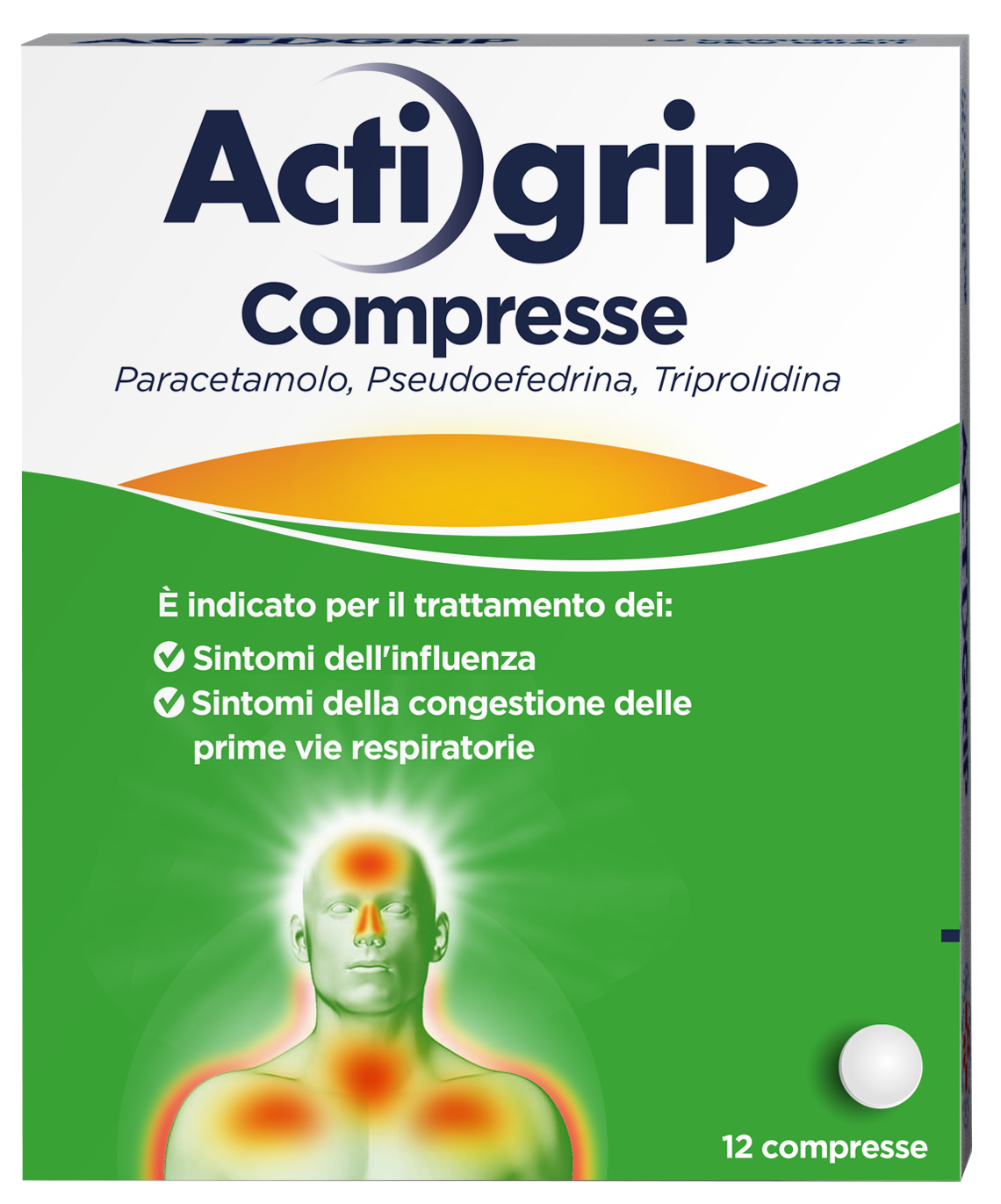 ACTIGRIP*12CPR 2,5+60+500MG - Farmacia Del Monaco