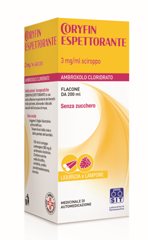 CORYFIN TOSSE ESPETT*SCIR200ML - Farmacia Del Monaco