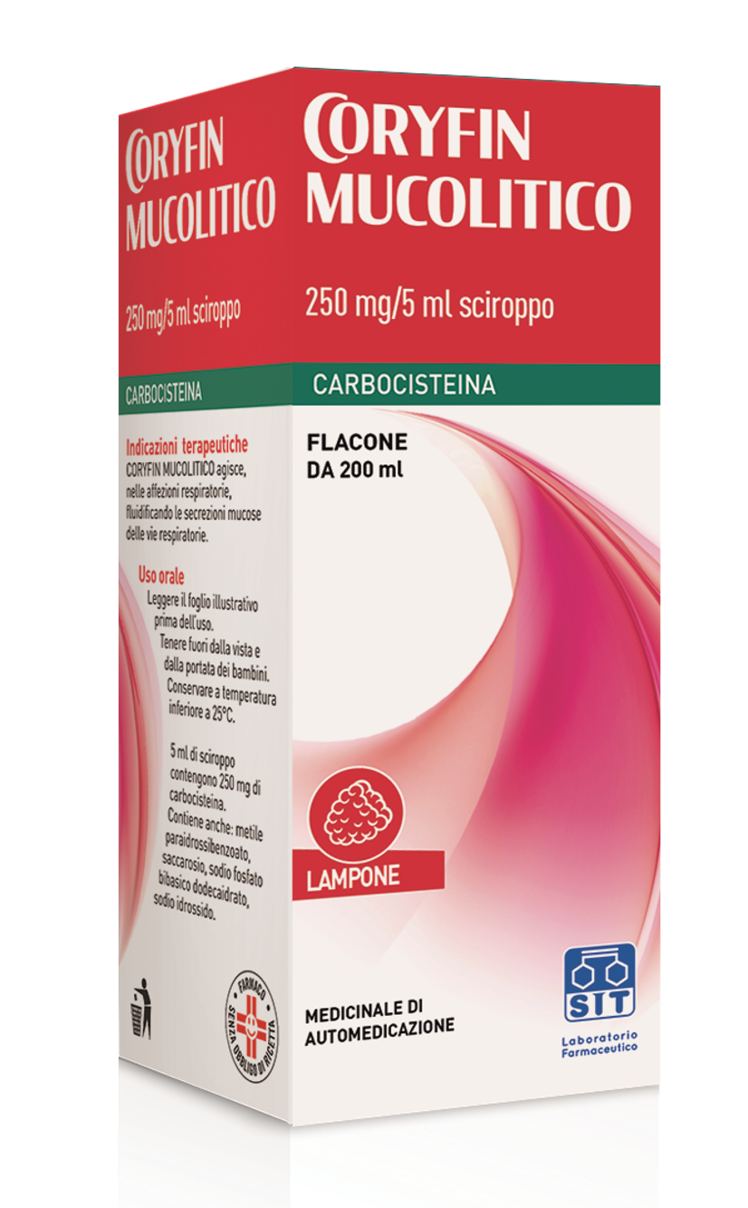 CORYFIN MUCOLITICO*SCIR 200ML - Farmacia Del Monaco