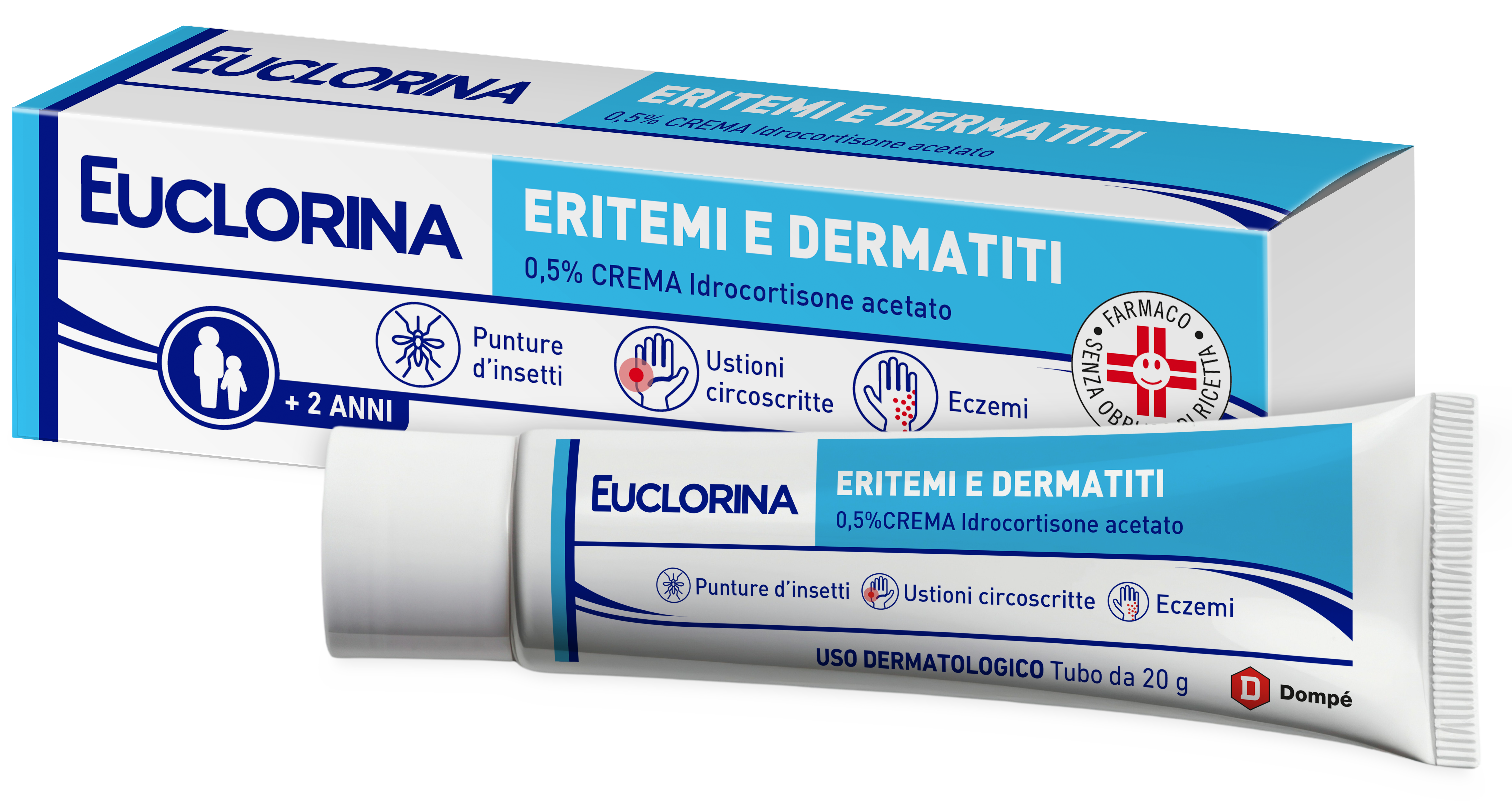 EUCLORINA ERITEMI*CR 20G 0,5% - Farmacia Del Monaco