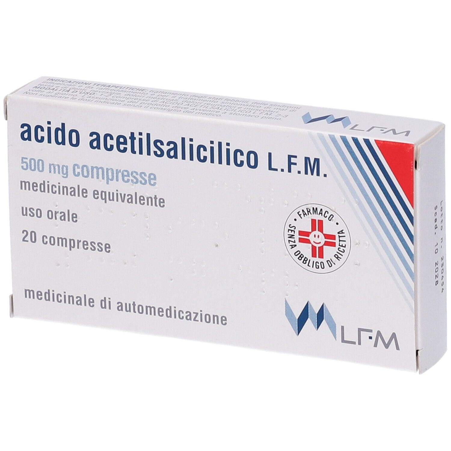 ACIDO ACETILSALIC LFM*20CPR500 - Farmacia Del Monaco