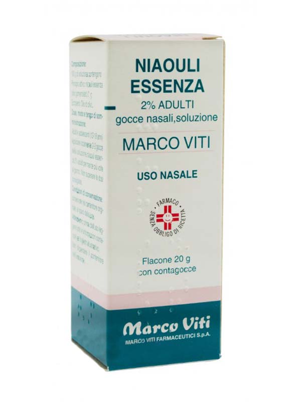 NIAOULI ESSENZA MV*2% GTT 20G - Farmacia Del Monaco