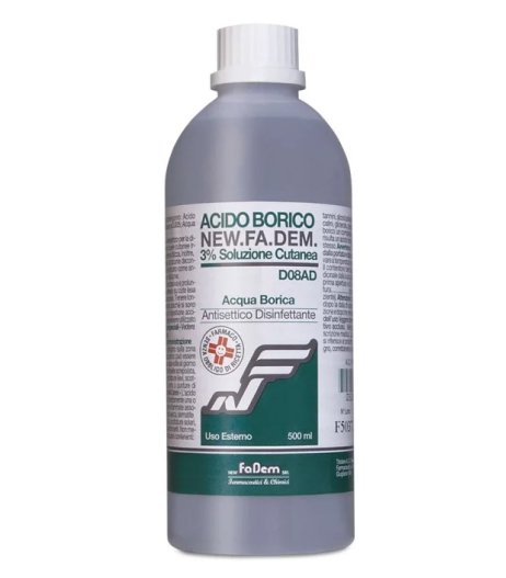 ACIDO BORICO NEW F*3% FL 500ML - Farmacia Del Monaco