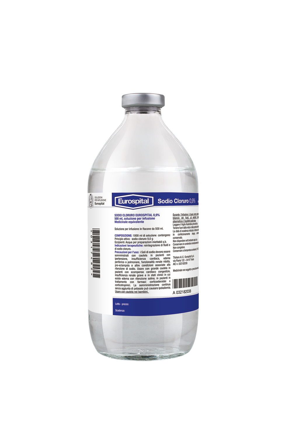SODIO CLORURO EUROS*0,9% 250ML - Farmacia Del Monaco