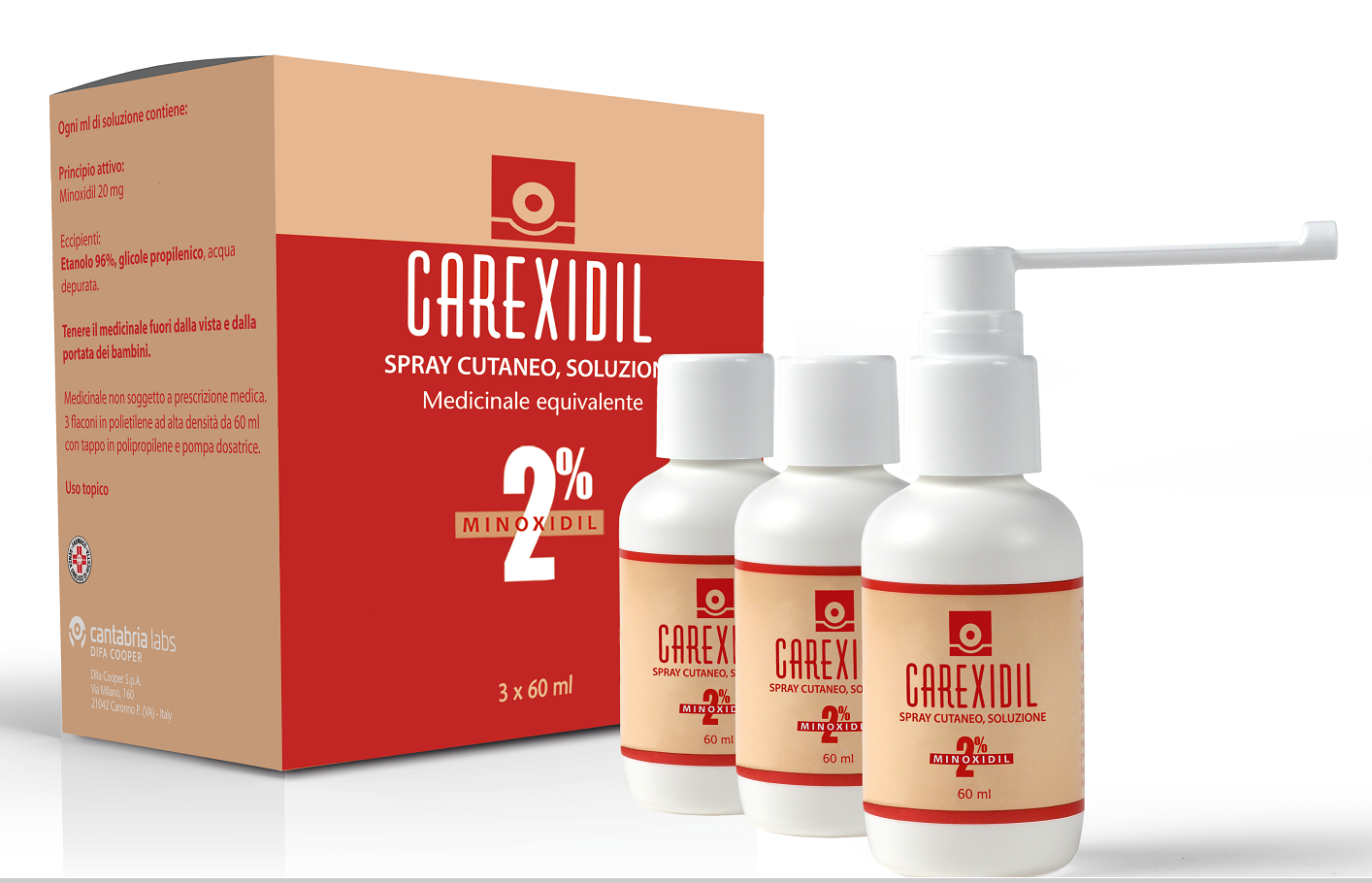 CAREXIDIL*3FL SOLUZ CUT 60ML2% - Farmacia Del Monaco