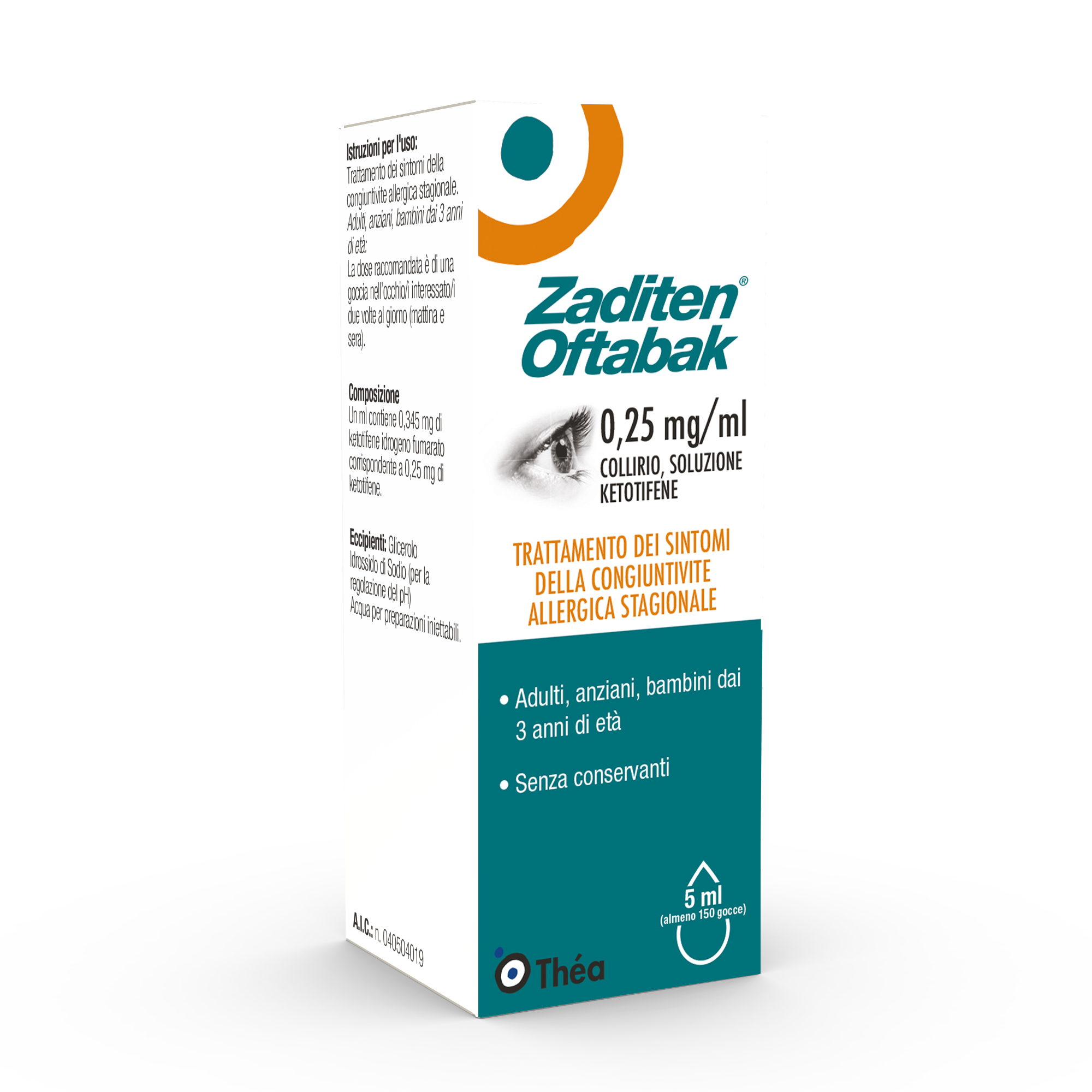 ZADITEN OFTABAK*COLLIRIO FL5ML - Farmacia Del Monaco