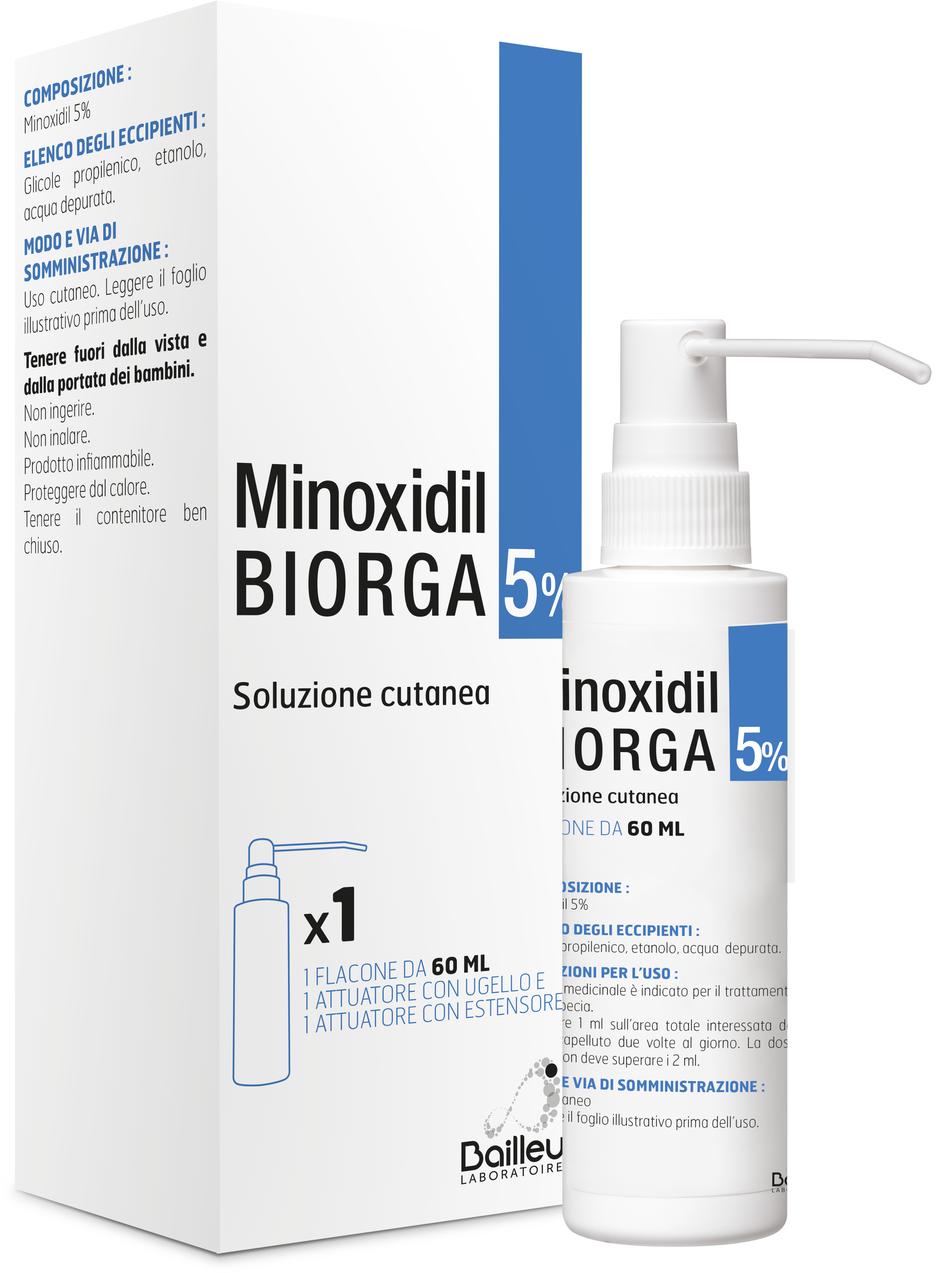 MINOXIDIL BIORGA*SOL CUT60ML5% - Farmacia Del Monaco