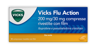 VICKS FLU ACTION*12CPR200+30MG - Farmacia Del Monaco