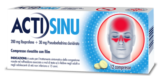 ACTISINU*12CPR 200MG+30MG - Farmacia Del Monaco