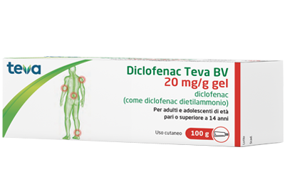 DICLOFENAC TEVA*GEL100G 20MG/G - Farmacia Del Monaco