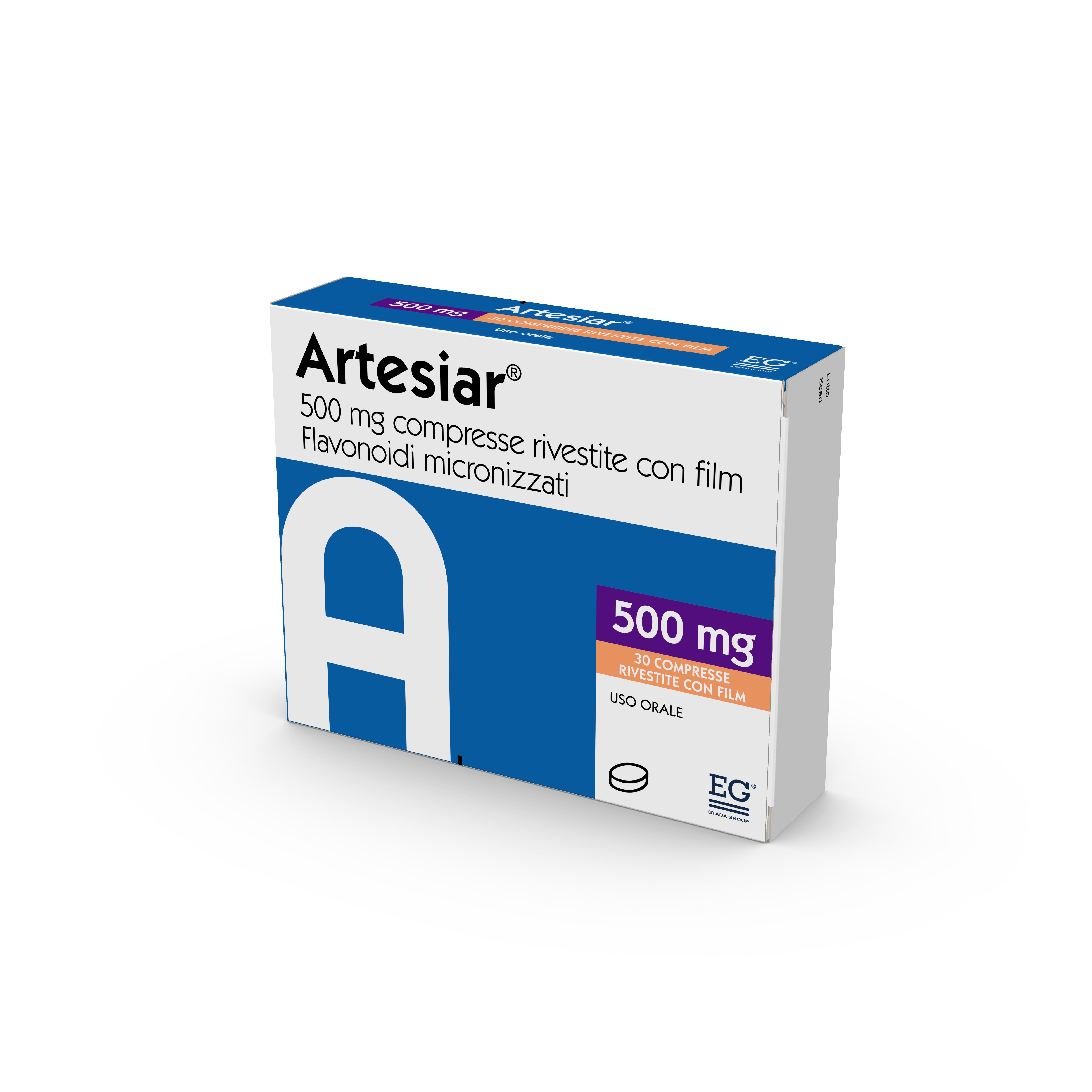 ARTESIAR*30CPR RIV 500MG - Farmacia Del Monaco