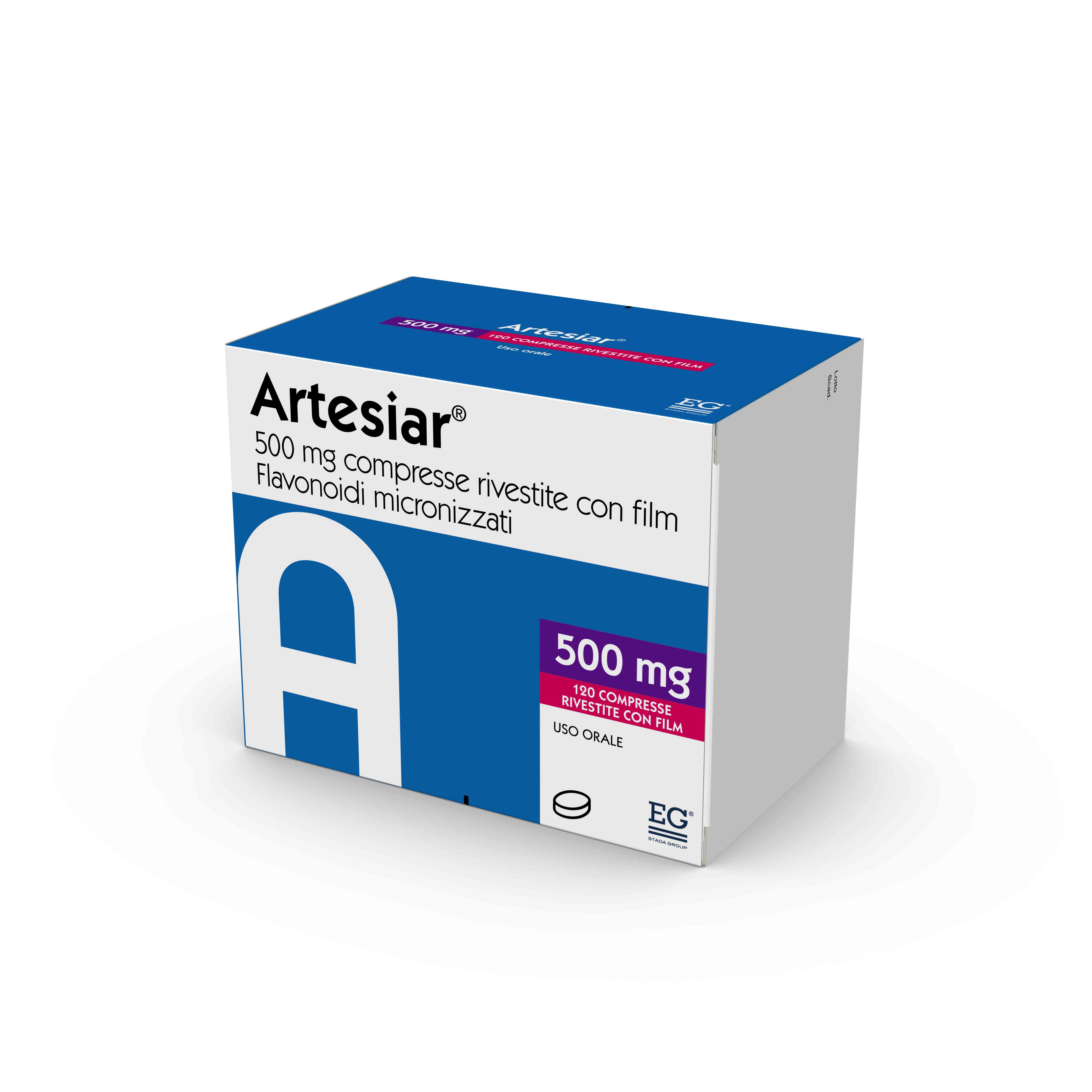 ARTESIAR*120CPR RIV 500MG - Farmacia Del Monaco