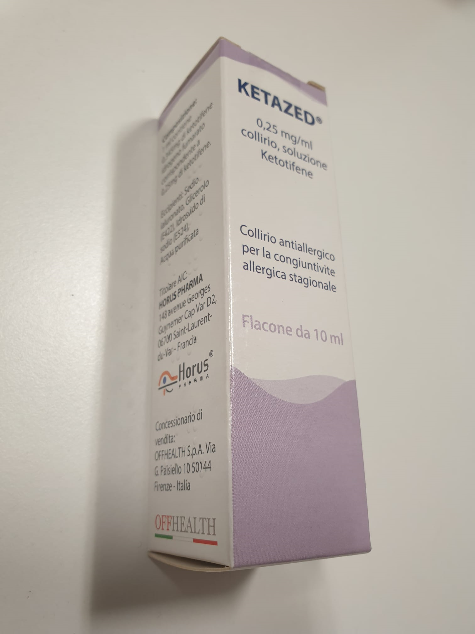 KETAZED*COLL 1FL 10ML0,25MG/ML - Farmacia Del Monaco