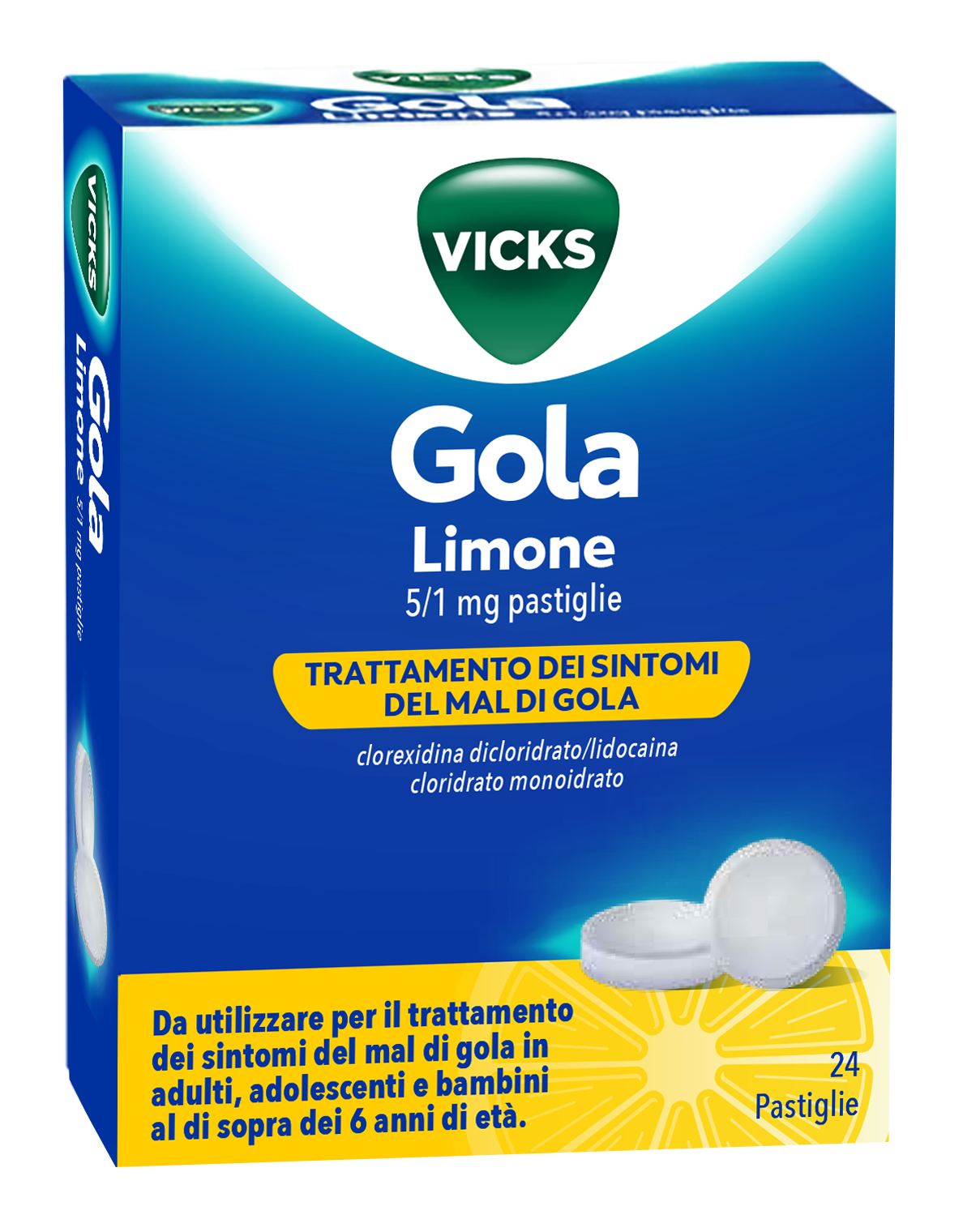 VICKS GOLA*24PAST 5+1MG LIMONE - Farmacia Del Monaco