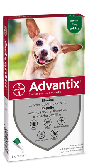 ADVANTIX SPOT ON*1PIP 0-4KG - Farmacia Del Monaco