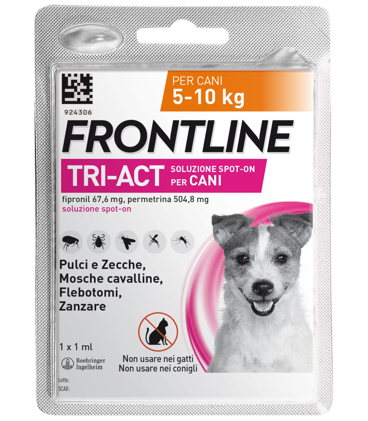FRONTLINE TRI-ACT*1PIP 5-10KG - Farmacia Del Monaco