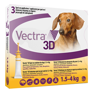 VECTRA 3D*3PIP 1,5-4KG GIALLO - Farmacia Del Monaco