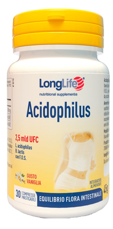 LONGLIFE ACIDOPHILUS 30 COMPRESSE MASTICABILI - Farmacia Del Monaco