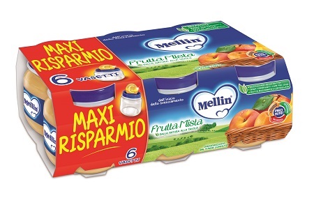 MELLIN OMOGENEIZZATO FRUTTA MISTA 100 G 6 PEZZI - Farmacia Del Monaco