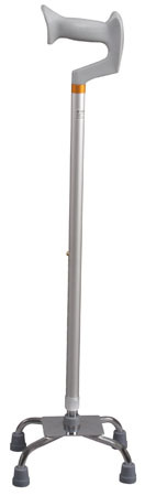 QUADRIPODE BRIO IN ALLUMINIO ANODIZZATO CON APPOGGIO ANTIBRACHIALE - Farmacia Del Monaco