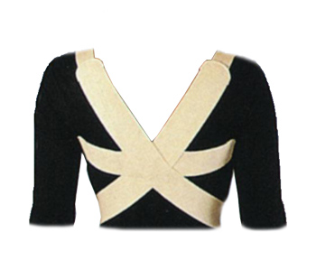 RADDRIZZASPALLE ELASTICO MISURA 4 PER LA CORREZIONE DEL RACHIDE DORSALE DOVUTA AD ATTEGGIAMENTO. REGOLABILE ANTERIORMENTE CON ADESIVO 6 CM - Farmacia Del Monaco