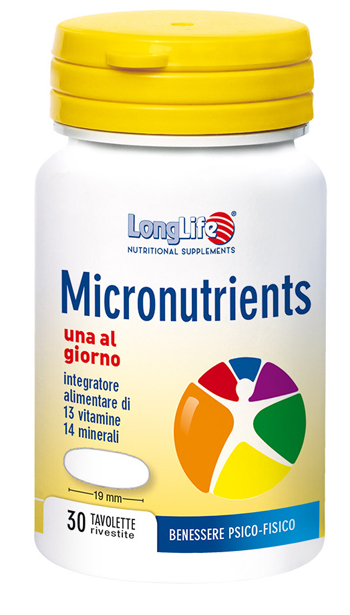 LONGLIFE MICRONUTRIENTS 30 TAVOLETTE RIVESTITE - Farmacia Del Monaco
