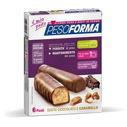 PESOFORMA BARRETTA CIOCCOLATO CARAMELLO 12 X 31 G - Farmacia Del Monaco