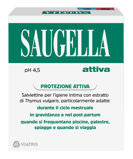 SAUGELLA ATTIVA SALVIETTINE DETERGENTI 10 BUSTINE - Farmacia Del Monaco