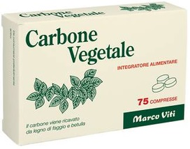 CARBONE VEGETALE 75 COMPRESSE - Farmacia Del Monaco