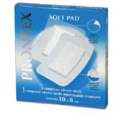 GARZA COMPRESSA PRONTEX SOFT PAD 10X8 CM 6 PEZZI (5 TNT + 1 IMPERMEABILE AQUA PAD) - Farmacia Del Monaco
