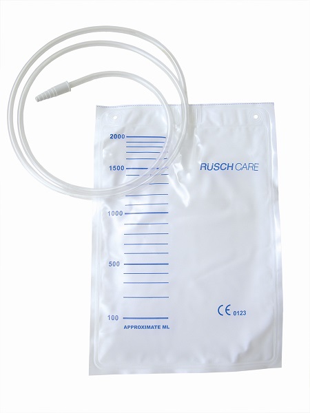 SACCA DI DRENAGGIO LETTO PER INCONTINENZA 2000ML IN PVC CON TUBO DI RACCORDO 90CM DIAMETRO 5X7MM MONOUSO 30 PEZZI - Farmacia Del Monaco