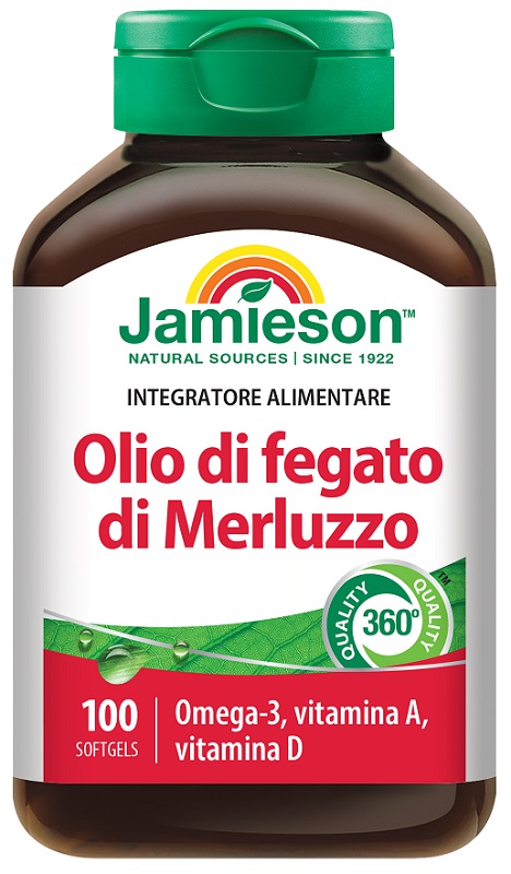 JAMIESON OLIO DI FEGATO DI MERLUZZO 100 PERLE - Farmacia Del Monaco