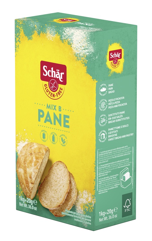 SCHAR MIX B PREPARATO PANE SENZA LATTOSIO 1 KG + 20 G - Farmacia Del Monaco