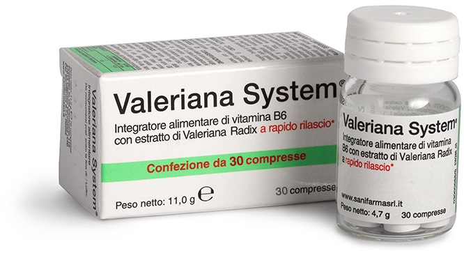 VALERIANA SYSTEM 30 COMPRESSE - Farmacia Del Monaco