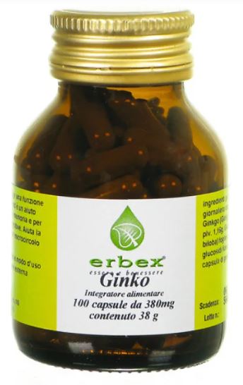 GINKGO BILOBA 100 CAPSULE 380 MG - Farmacia Del Monaco