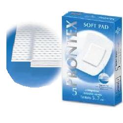 GARZA PRONTEX SOFT PAD COMPRESSA 5X7 CM 5 PEZZI - Farmacia Del Monaco