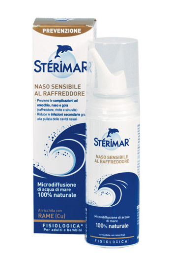 STERIMAR NASO SENSIBILE AL RAFFREDDORE ACQUA DI MARE SPRAY 100 ML - Farmacia Del Monaco