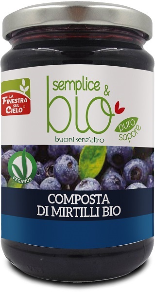 COMPOSTA DI MIRTILLI BIO CON POLPA DI MELA 320 G - Farmacia Del Monaco