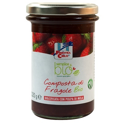 COMPOSTA DI FRAGOLE CON POLPA DI MELA BIO 320 G - Farmacia Del Monaco