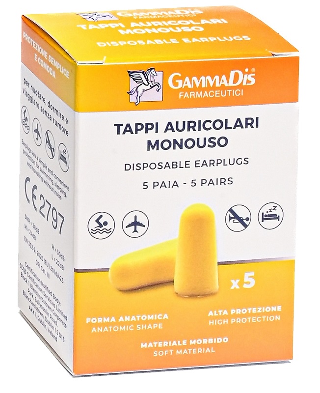 TAPPO AURICOLARE EAR GOMMAPIUMA 10 PEZZI GAMMADIS - Farmacia Del Monaco