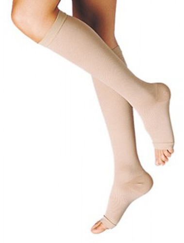 GAMBALETTO TERAPEUTICO DUALSAN A COMPRESSIONE DECRESCENTE KKL1 PUNTA APERTA BEIGE UNISEX 3 1 PAIO - Farmacia Del Monaco