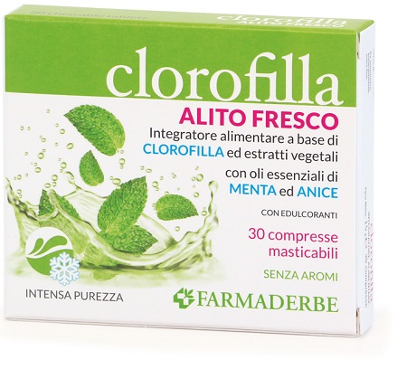 CLOROFILLA BREATH PURIFING 30 COMPRESSE MASTICABILI - Farmacia Del Monaco