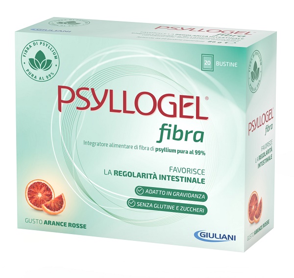 PSYLLOGEL FIBRA ARANCE ROSSE 20 BUSTINE - Farmacia Del Monaco