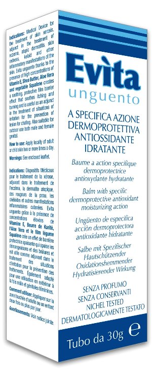 EVITA UNGUENTO A SPECIFICA AZIONE DERMOPROTETTIVA ANTIOSSIDANTE IDRATANTE 30 ML - Farmacia Del Monaco