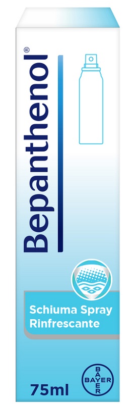 SCHIUMA SPRAY RINFRESCANTE BEPANTHENOL 75ML - Farmacia Del Monaco